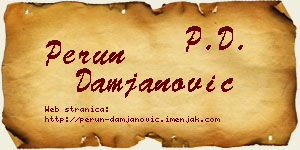 Perun Damjanović vizit kartica
